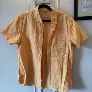 Saturdays New York City Orange Casual Button Down Shirt